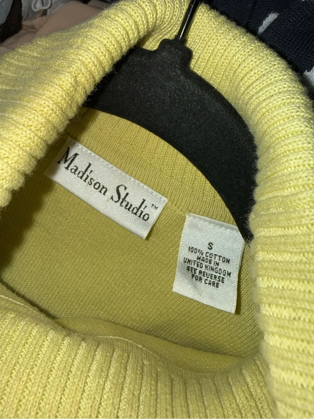 Madison Studio Cardigan & Turtleneck Set Small Pastel Layering Cotton Vintage
